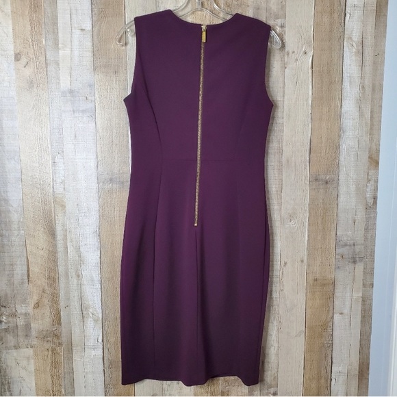Purple Sleeveless Midi Dress by Calvin Klein - Picture 5 of 12